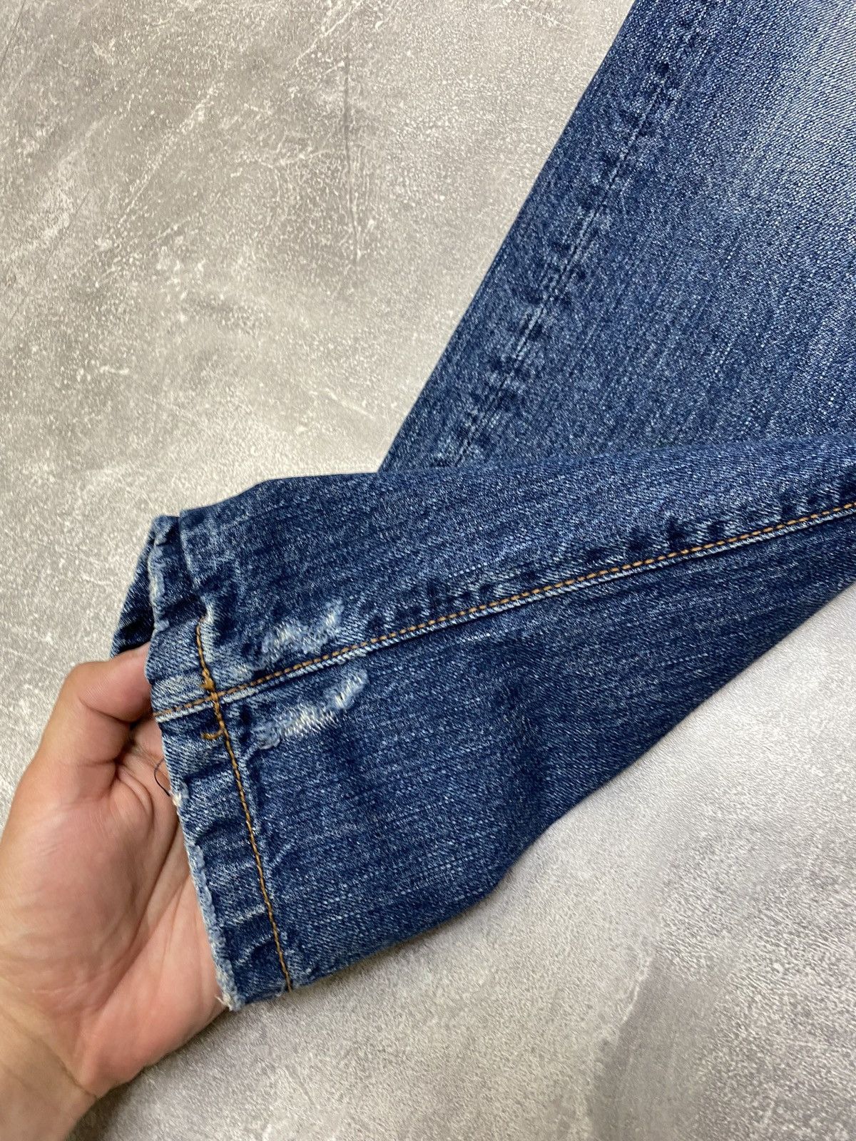 Designer × Dirk Bikkembergs Dirk Bikkembergs Sport Couture Cut Raw Denim Jeans Size US 34 / EU 50 - 8 Thumbnail