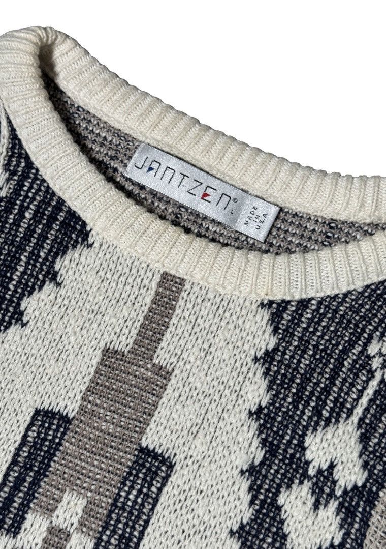 Jantzen Jantzen Men’s Knit Sweater Geometric Pattern Size US L / EU 52-54 / 3 - 2 Thumbnail