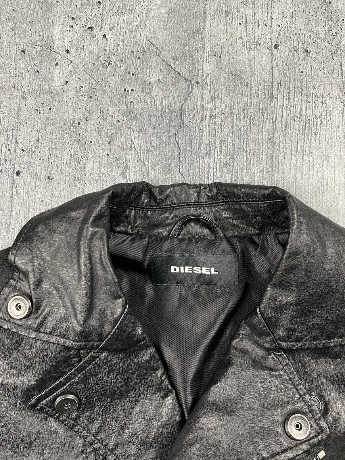 Diesel × Japanese Brand Diesel Amazing Faded Belt Leather Jacket Size XL / US 12-14 / IT 48-50 - 6 Thumbnail