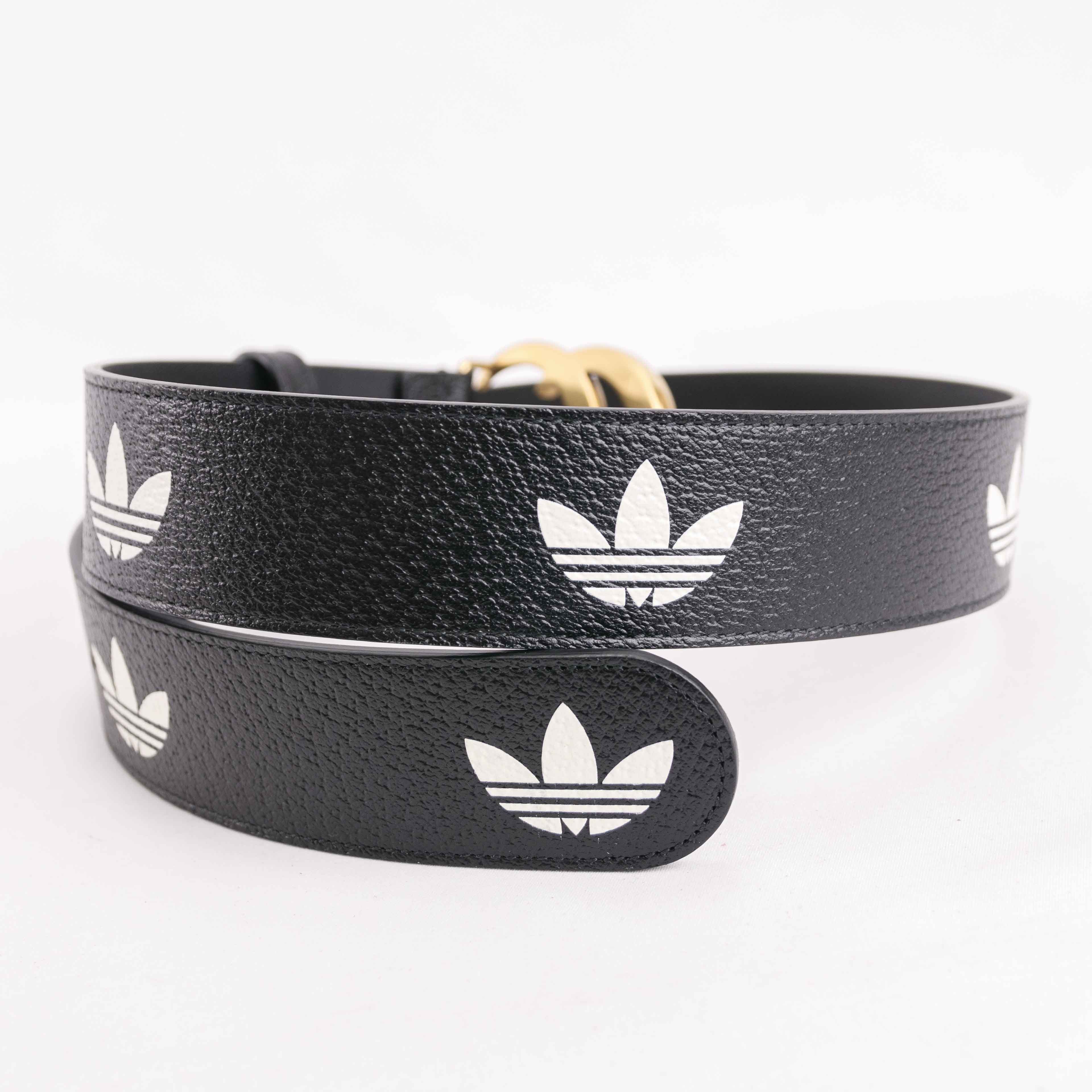 Adidas × Gucci Gucci X Adidas Double Interlocking G Leather Belt Size ONE SIZE - 10 Thumbnail