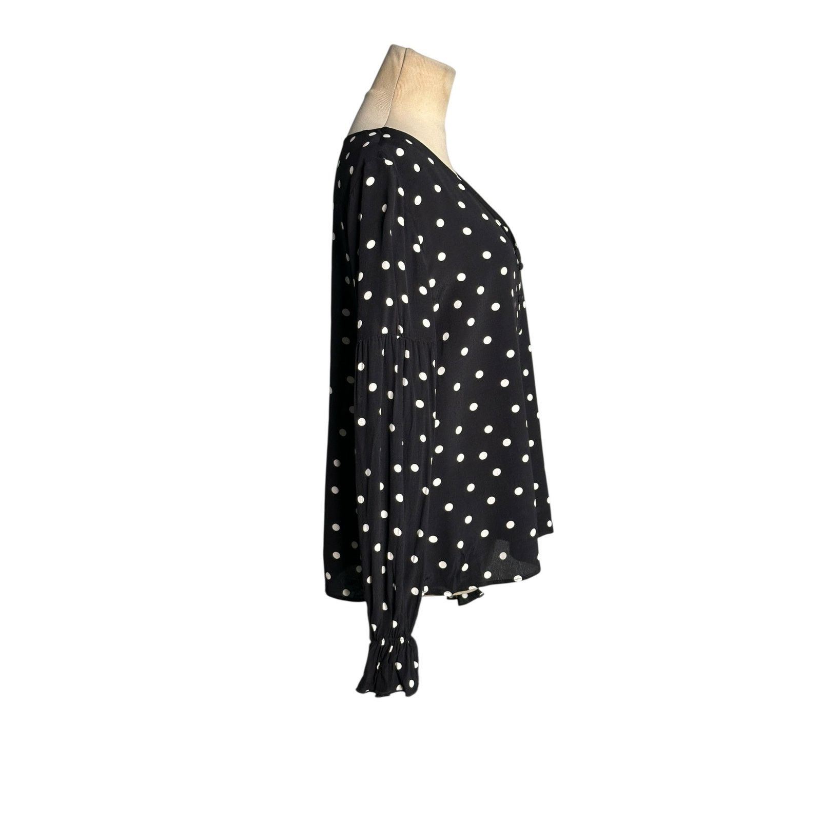 Sanctuary Sanctuary polka dots long sleeves tunic blouse size XS Size XS / US 0-2 / IT 36-38 - 6 Thumbnail