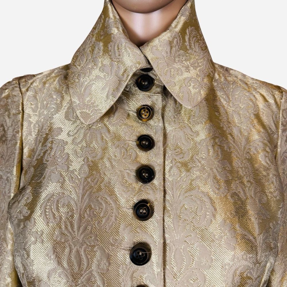 Other Vintage Just in Case A Whiter Shade of Pale Jacquard Gold J Size S / US 4 / IT 40 - 2 Thumbnail