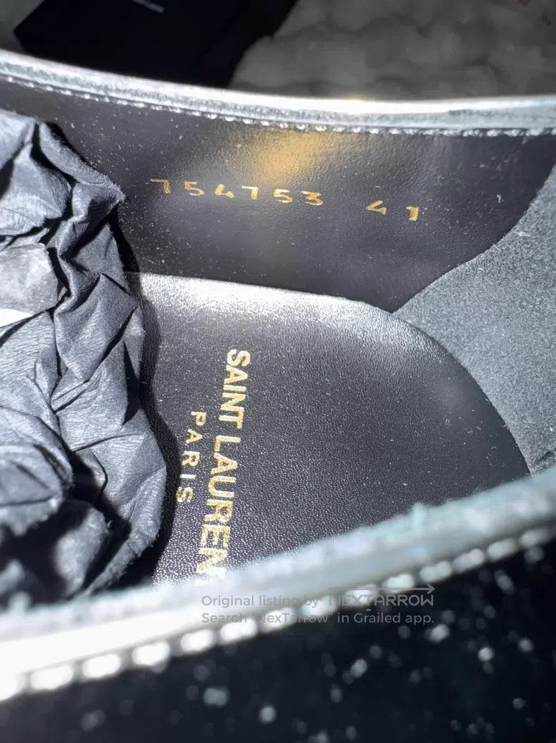 Saint Laurent Paris Saint Laurent Paris Metallic Silver Leather Shoes Size US 8 / EU 41 - 8 Thumbnail