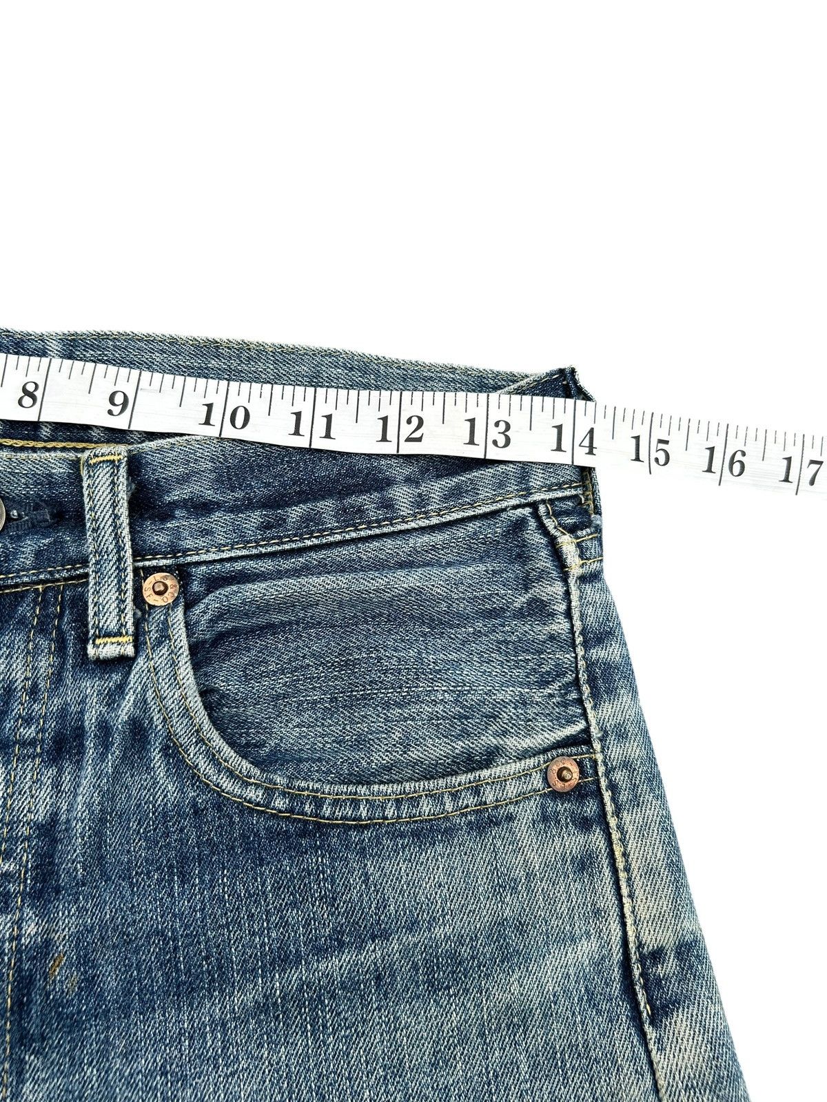 Kapital Vintage Levis Big E Selvedge Distressed Denim Jeans Size US 28 / EU 44 - 18 Thumbnail