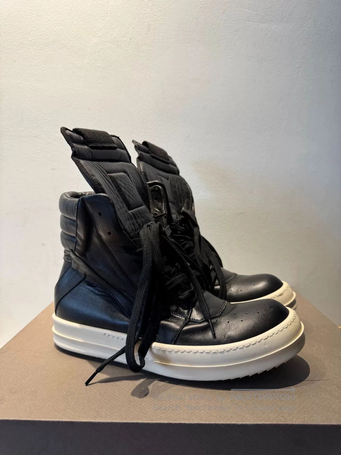Rick Owens rick owens black leather high. Size US 6.5 / EU 39-40 - 3 Thumbnail