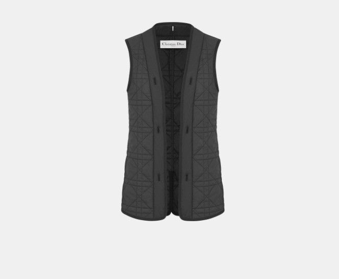 Dior o1w1db11124 2-in-1 Houndstooth Wool Jacket in Black & White Size M / US 6-8 / IT 42-44 - 4 Thumbnail