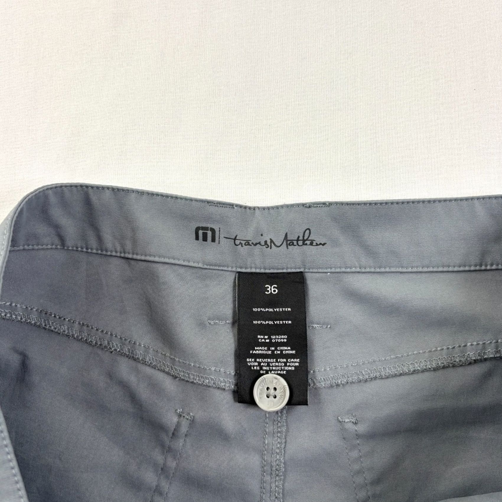 TravisMathew VINTAGE Travis Mathew Pants Mens 36x26 Gray Chino Golf Performance Tech Stretch Size US 36 / EU 52 - 3 Thumbnail