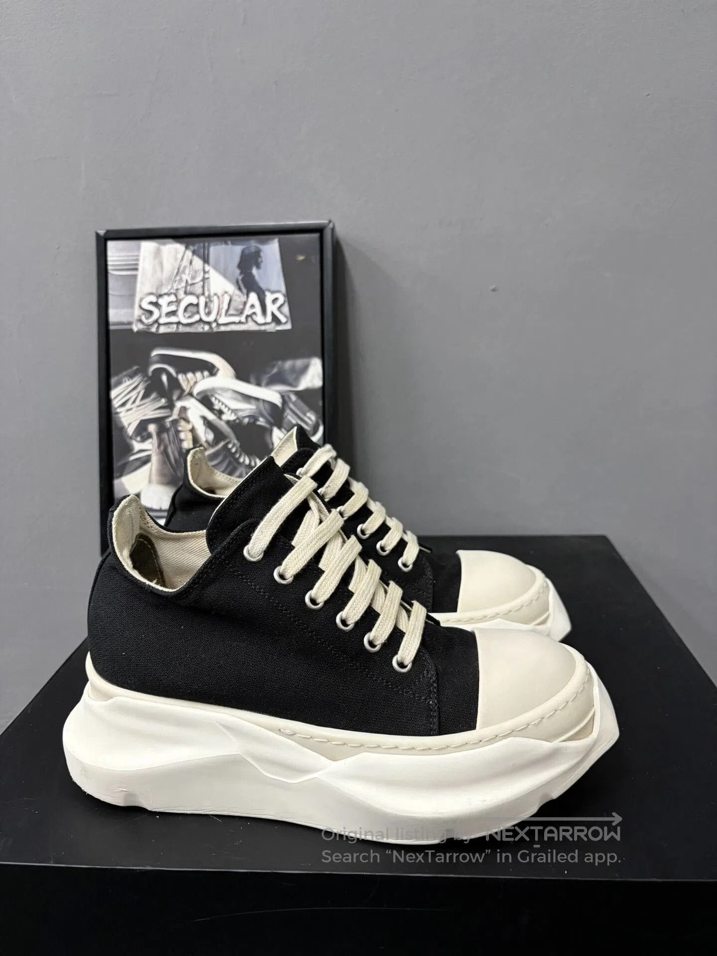 Rick Owens Rick Owens Classic Black White Low Top. Size US 5 / IT 35 - 4 Thumbnail