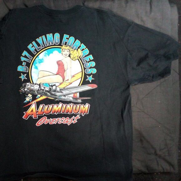 Vintage Vintage B-17 Flying Fortress Aluminum Overcast T-Shirt Size US XXL / EU 58 / 5 - 6 Thumbnail