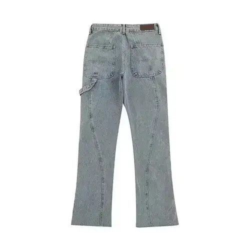 Japanese Brand Ankle Zip Flared Denim Jeans Size 25" / US 0 / IT 36 - 4 Thumbnail