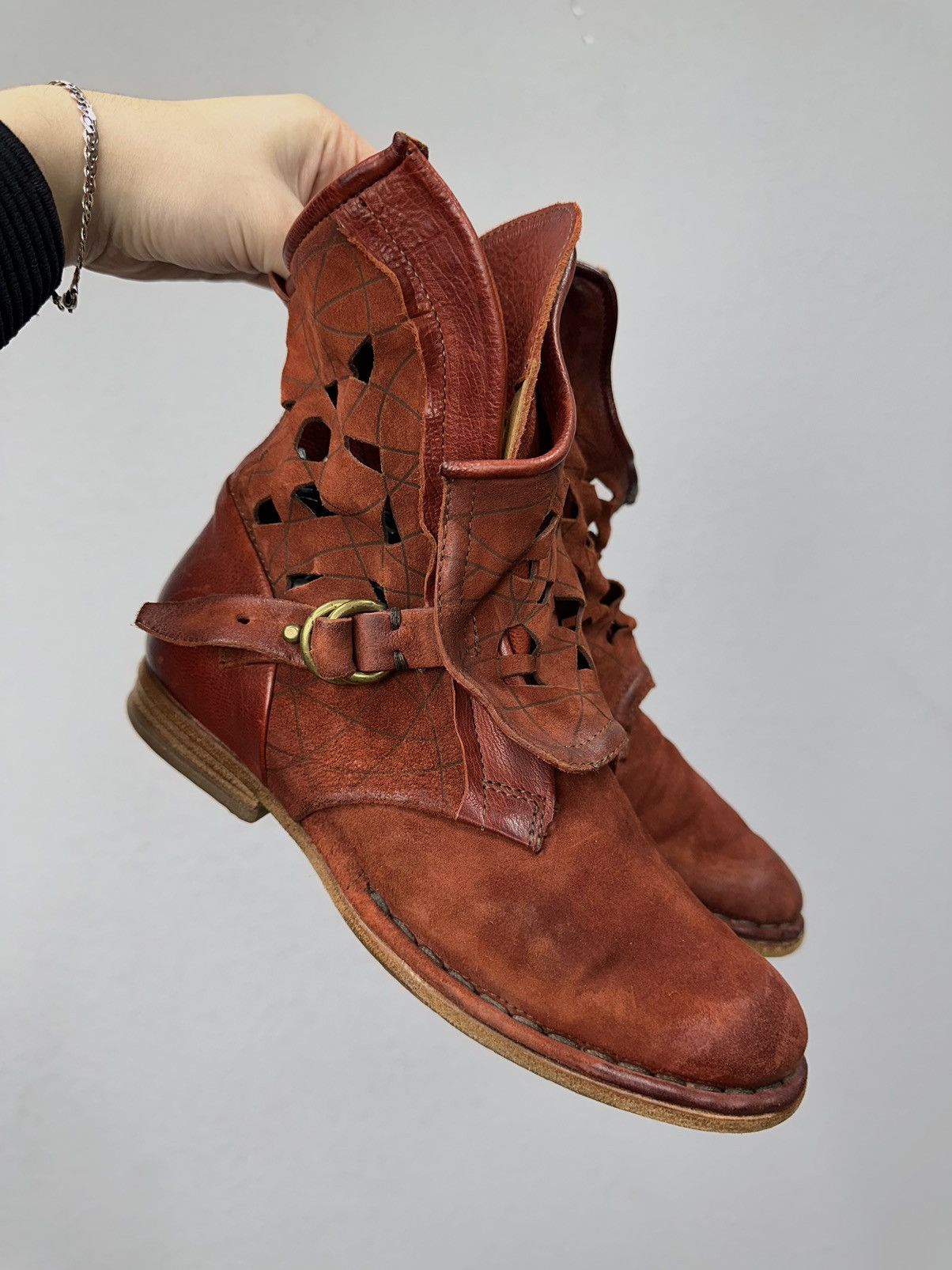 A.S.98 Vintage AS 98 Leather Boots Guidi Rick Owens MoMa Avantgarde Size US 6 / IT 36 - 13 Thumbnail
