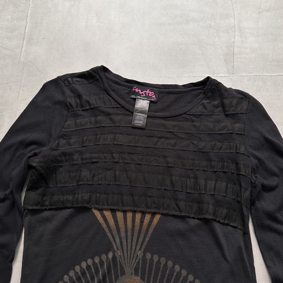 Hysteric Glamour Peacock Custo Barcelona Mesh Top Long Sleeve Cop Copine Vibe Size S / US 4 / IT 40 - 4 Thumbnail