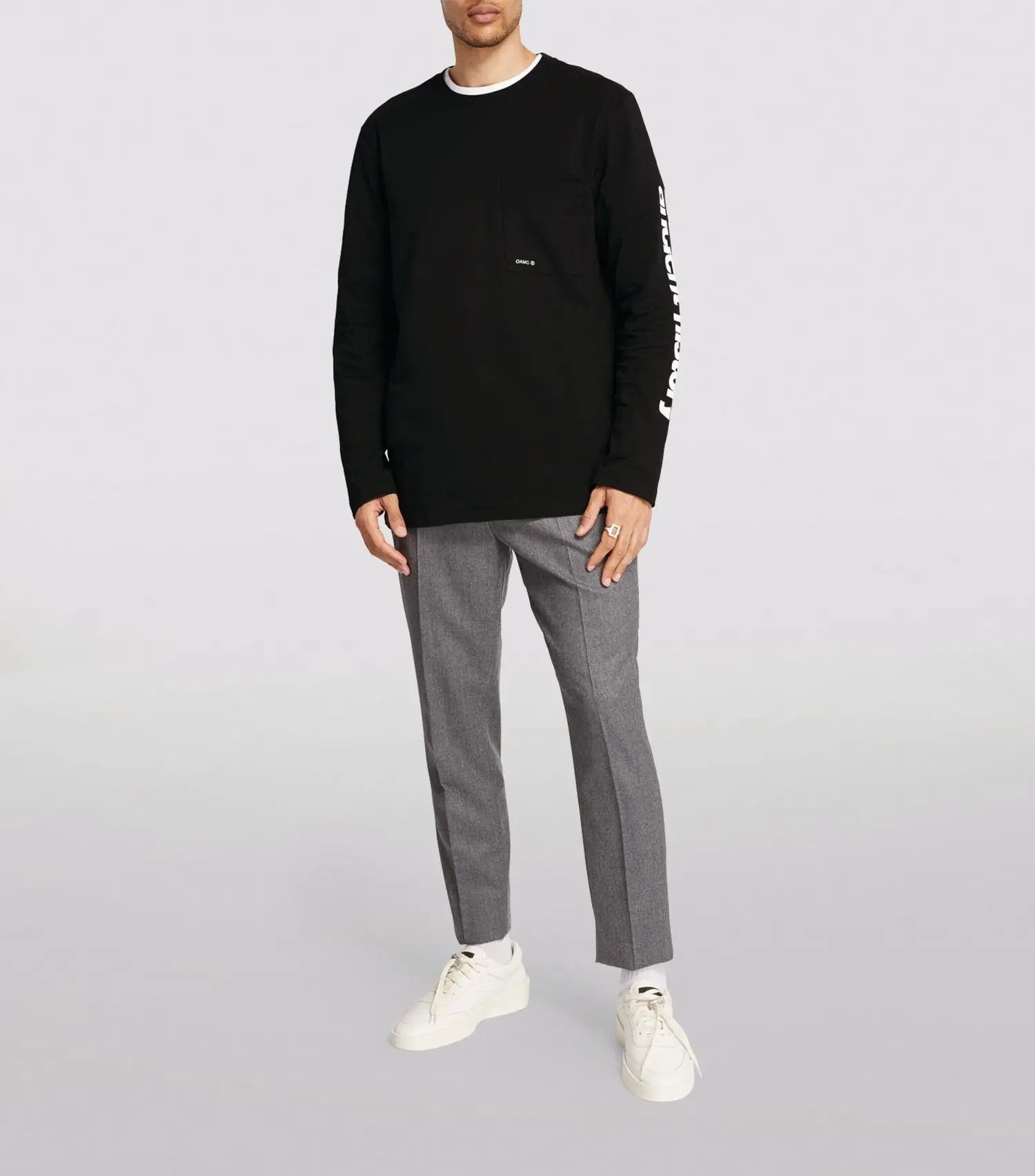 OAMC o1mle0724 Combine Long Sleeve T-Shirt in Black Size US XS / EU 42 / 0 - 2 Thumbnail