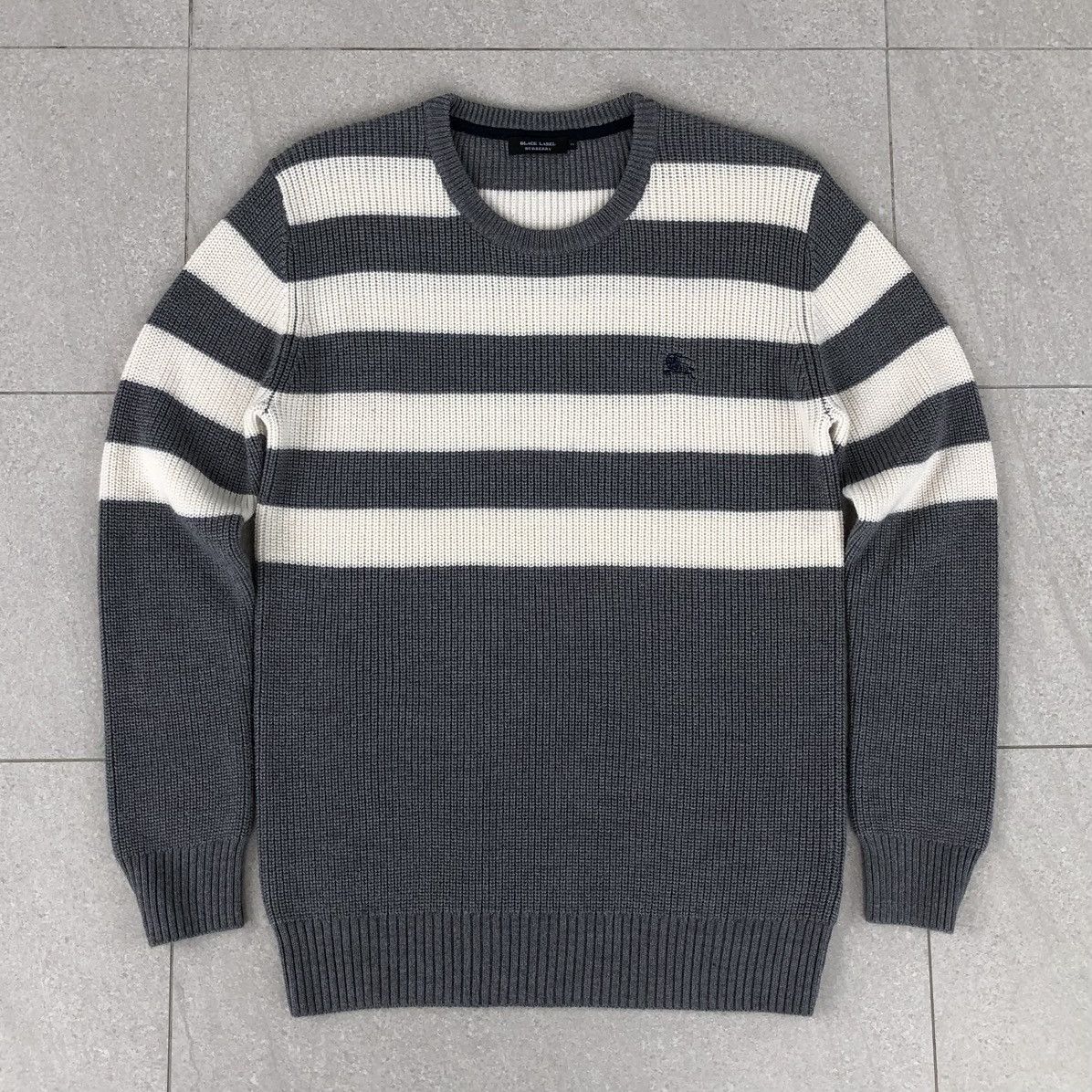 Burberry Burberry Black Label Striped Wool/Acrylic Sweatshirt Size US M / EU 48-50 / 2 - 7 Thumbnail