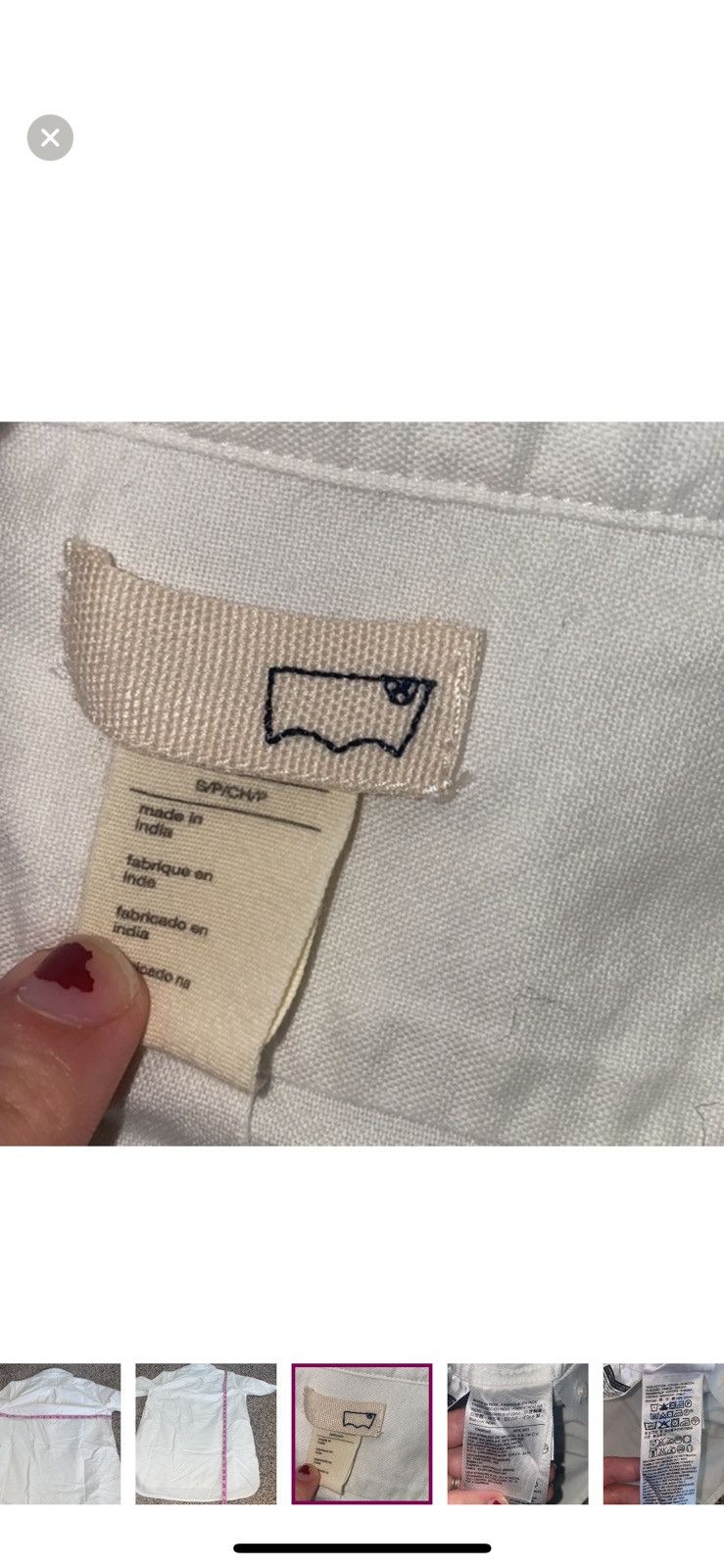 Levi's Levi’s small 1/4 button white blouse Size S / US 4 / IT 40 - 6 Thumbnail