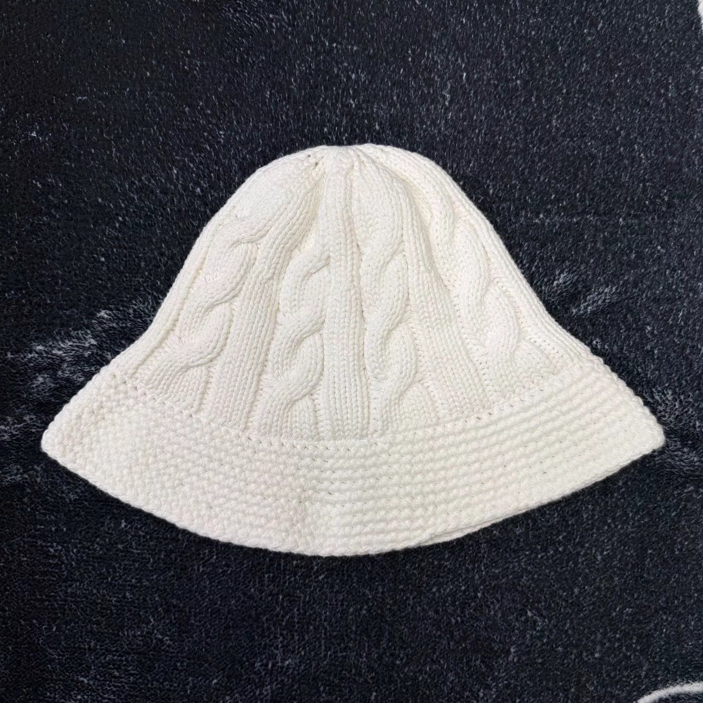 Ralph Lauren Ralph Lauren White Cable Knit Cotton Bucket Hat Q10 Size ONE SIZE - 3 Thumbnail