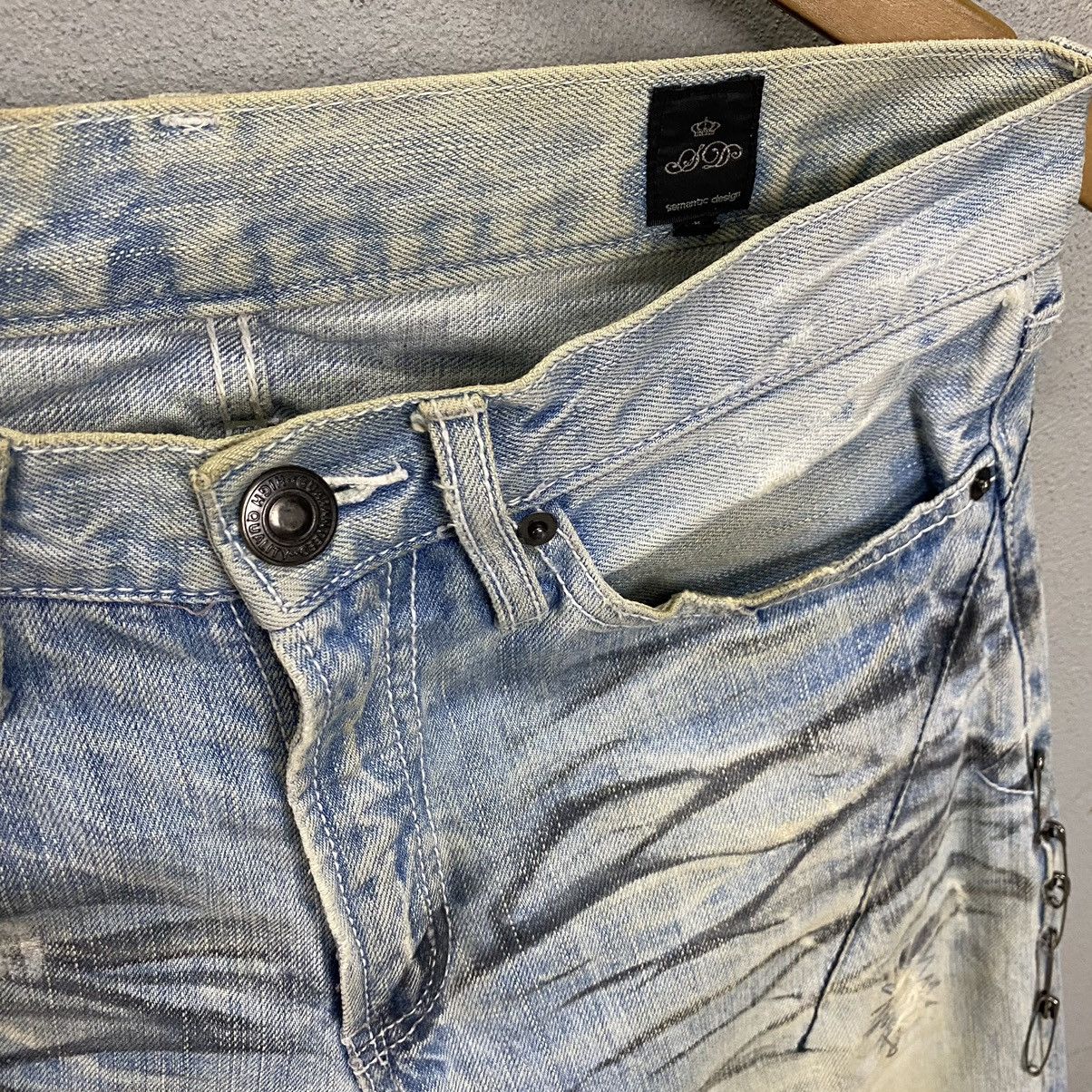 Japanese Brand × semanticdesign Semantic Design Punk style distressed denim Size US 30 / EU 46 - 19 Thumbnail