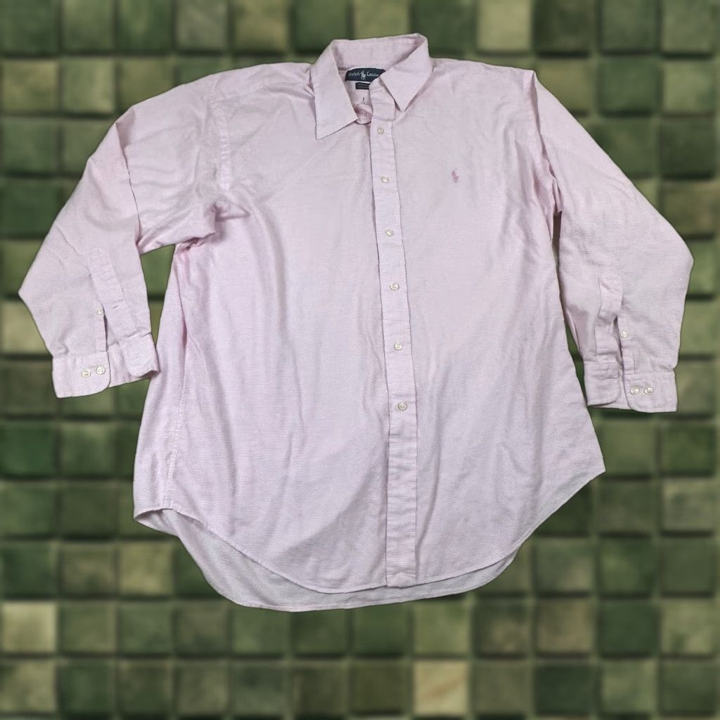 Charles Tyrwhitt Ralph Lauren Dress Shirt Mens 17.5 32 Pink Striped Size 46R - 1 Thumbnail
