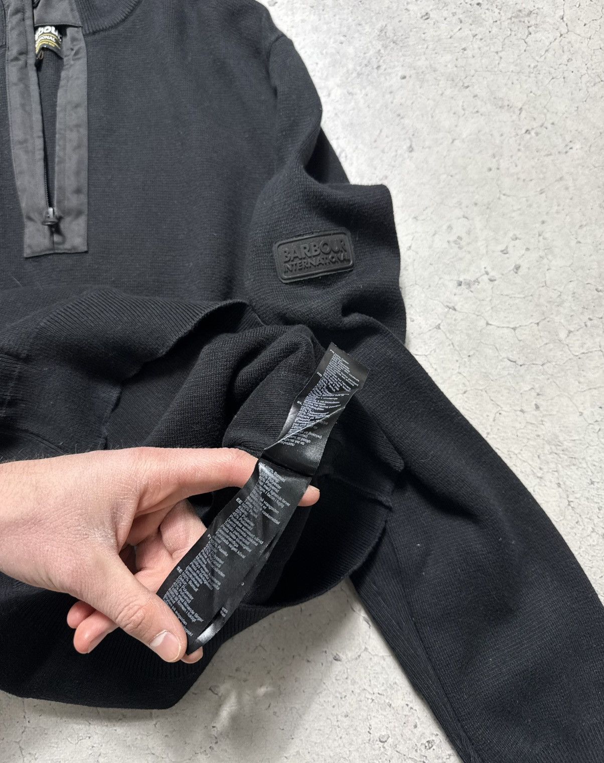 Barbour Barbour 1/4 Zip Black Sweatshirt Size L Size US L / EU 52-54 / 3 - 11 Thumbnail