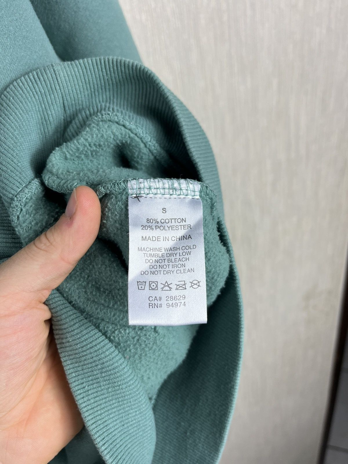 Stussy × Vintage Vintage Stussy basic y2k hoodie sweatshirt sea green rare Size US S / EU 44-46 / 1 - 15 Thumbnail