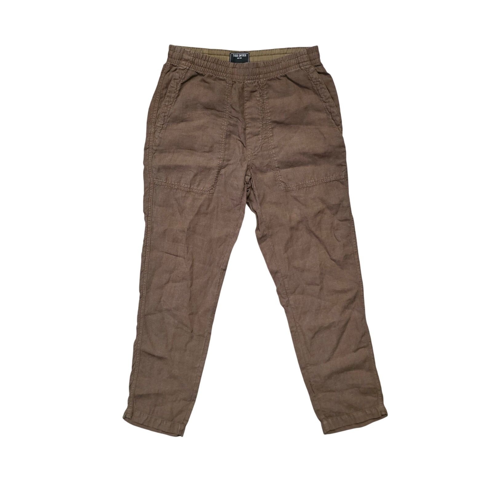 Todd Snyder Italian Linen Pants Men XS Brown Casual