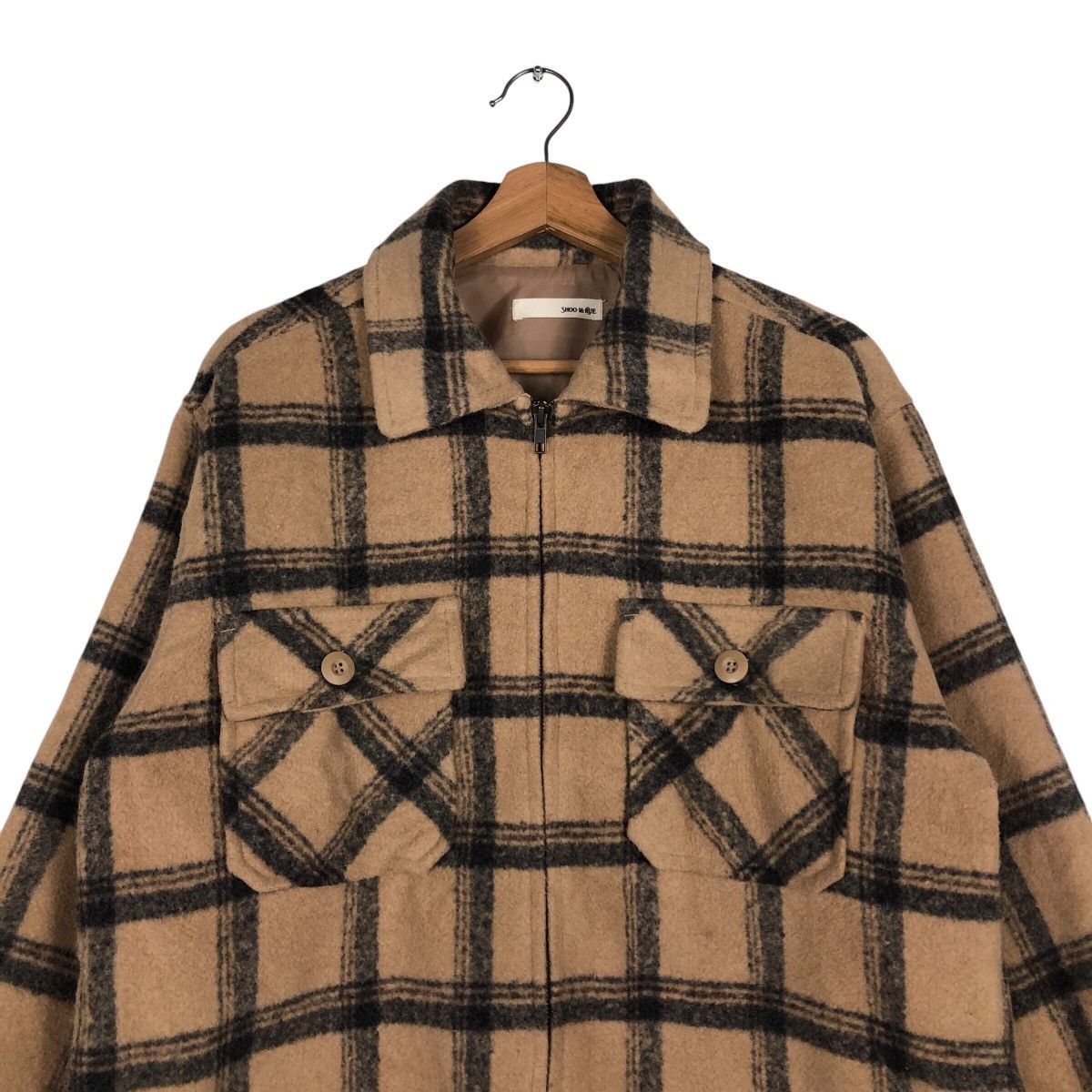 Japanese Brand × Vintage 📌Vintage Work Chore Jacket Zipper Sho Japan Tartan Design Size US M / EU 48-50 / 2 - 4 Thumbnail