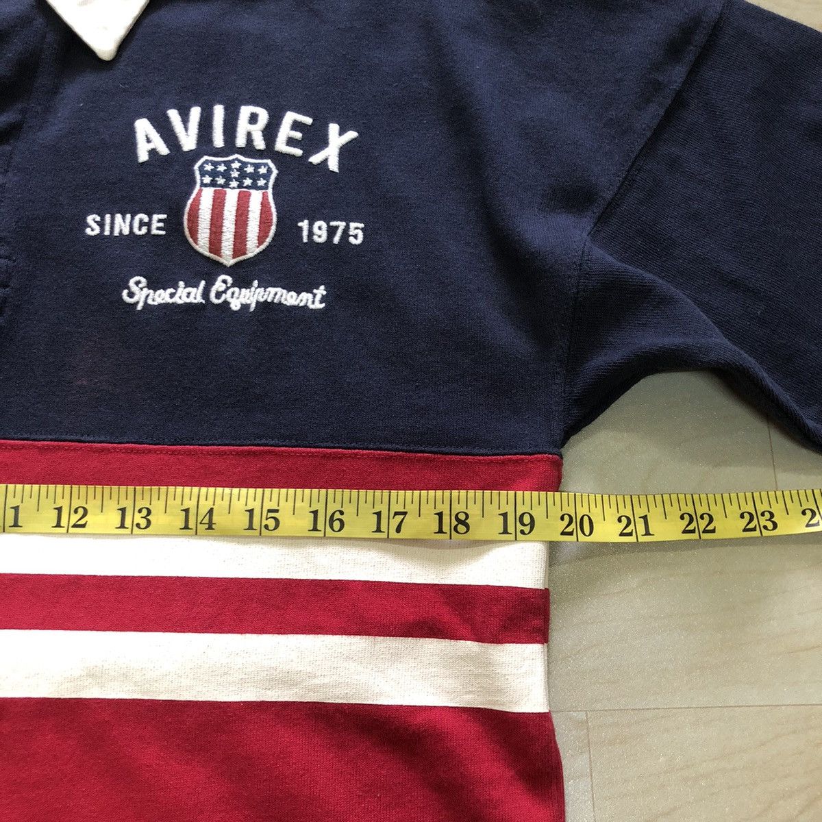 Avirex Rare Avirex Big Spellout Long Sleeve Polo Shirt Size US M / EU 48-50 / 2 - 10 Thumbnail