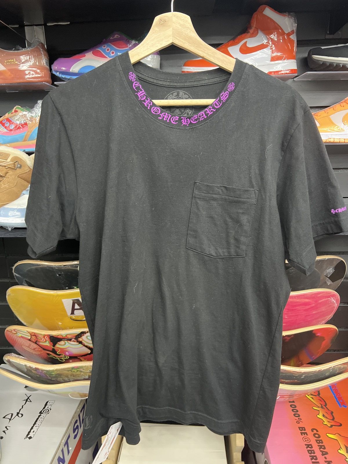 Chrome Hearts Chrome hearts purple neck logo tee Size US M / EU 48-50 / 2 - 1 Thumbnail