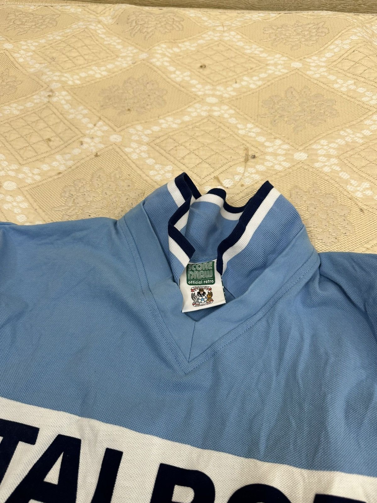 Vintage 🔥 Coventry City 1981 1983 Retro Jersey T Shirt Score Draw Size US L / EU 52-54 / 3 - 5 Thumbnail