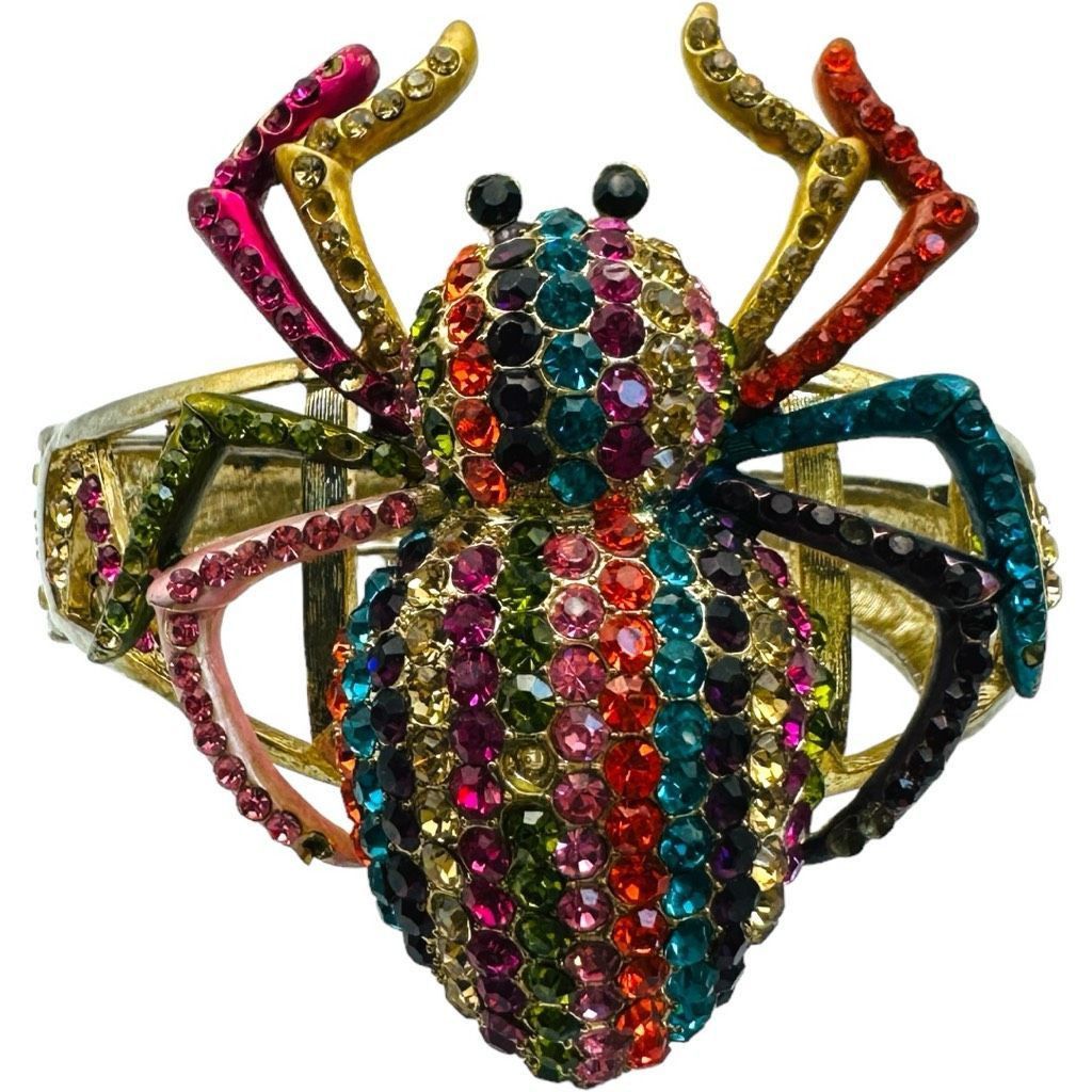 Other COLORFUL BULK LOT BRACELETS Spider Rhinestone Brass Cuff Ban Size ONE SIZE - 9 Thumbnail