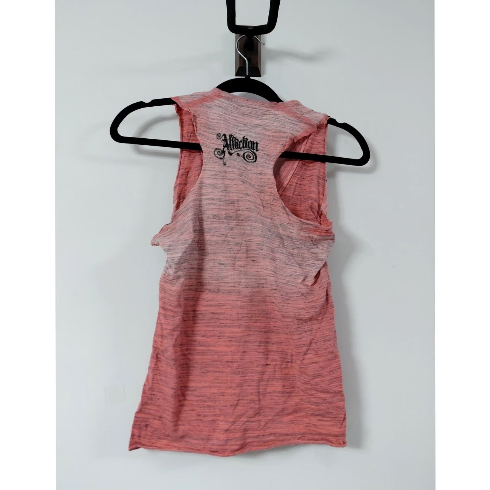 Affliction Affliction Pink Graphic Print Knit Sleeveless Tank Top Women Size XS Size XS / US 0-2 / IT 36-38 - 2 Thumbnail