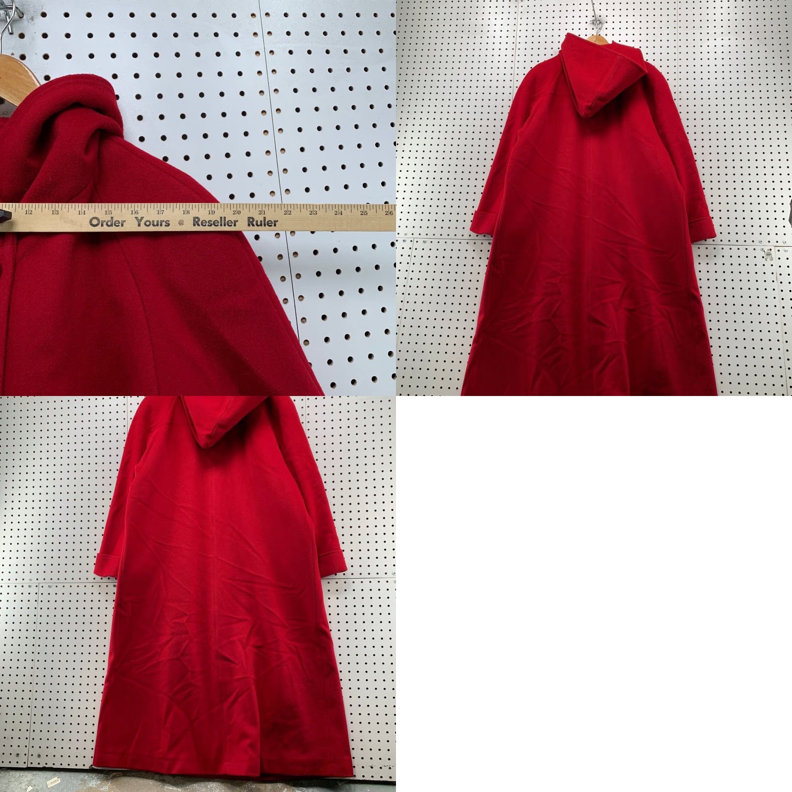 Vintage VINTAGE Forecaster of Boston Wool Overcoat Womens Size 14 Red Hooded USA Wool 100% Solid Long Coat 90s Mens/Womens Size XL / US 12-14 / IT 48-50 - 9 Thumbnail
