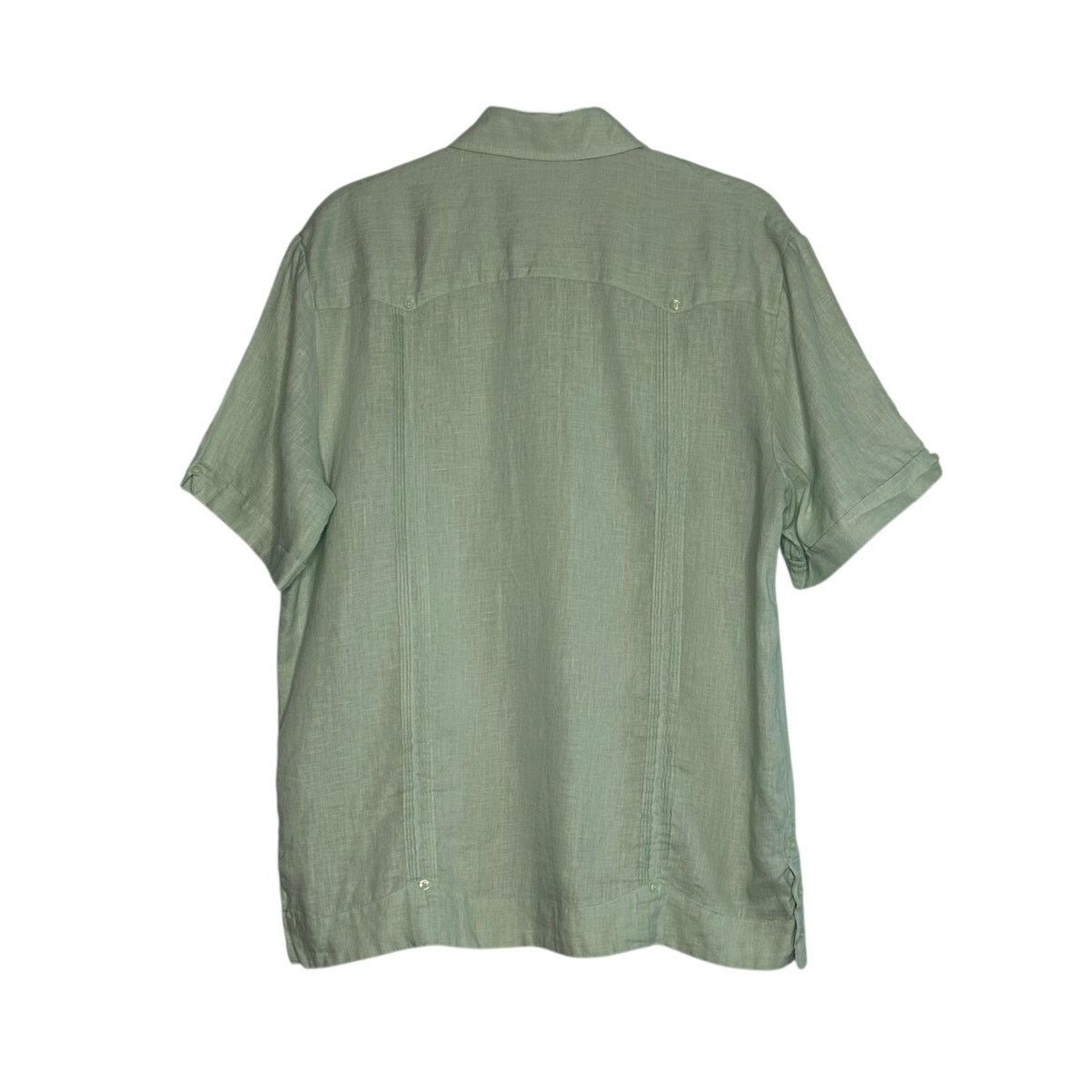 Cubavera Cubavera light green linen short sleeves shirt size medium Size US M / EU 48-50 / 2 - 13 Thumbnail