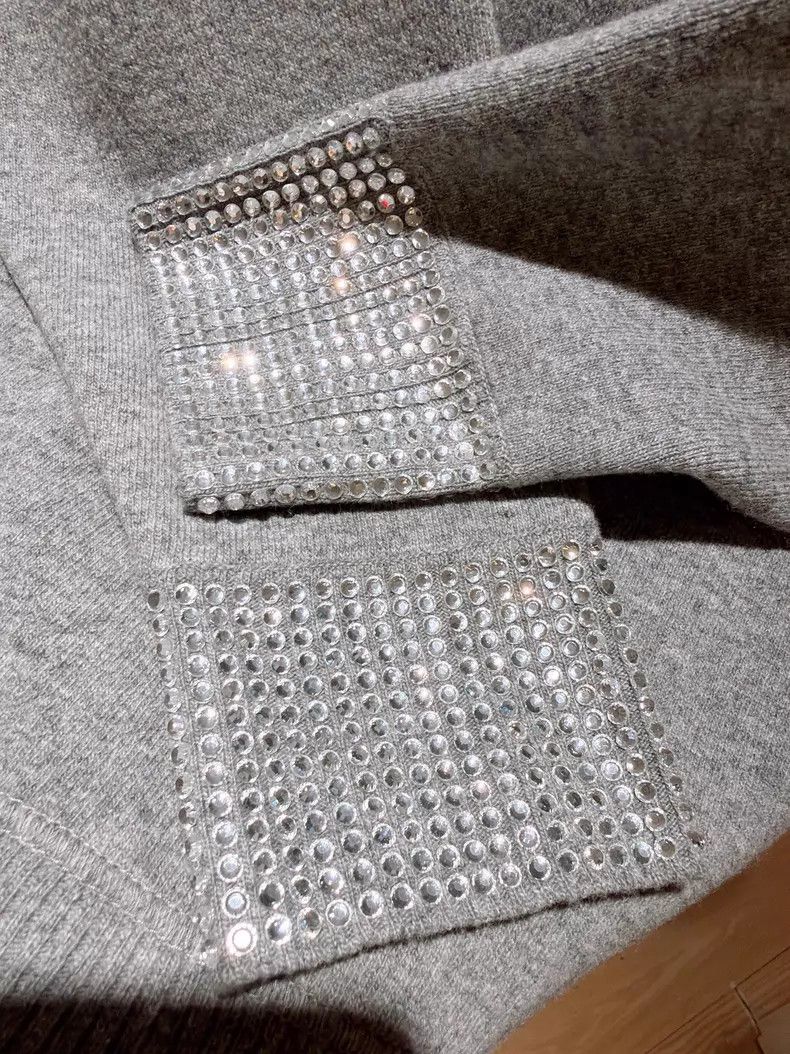 Valentino Valentino Bright diamond cuffs Grey silhouette sweater Size XS / US 0-2 / IT 36-38 - 5 Thumbnail