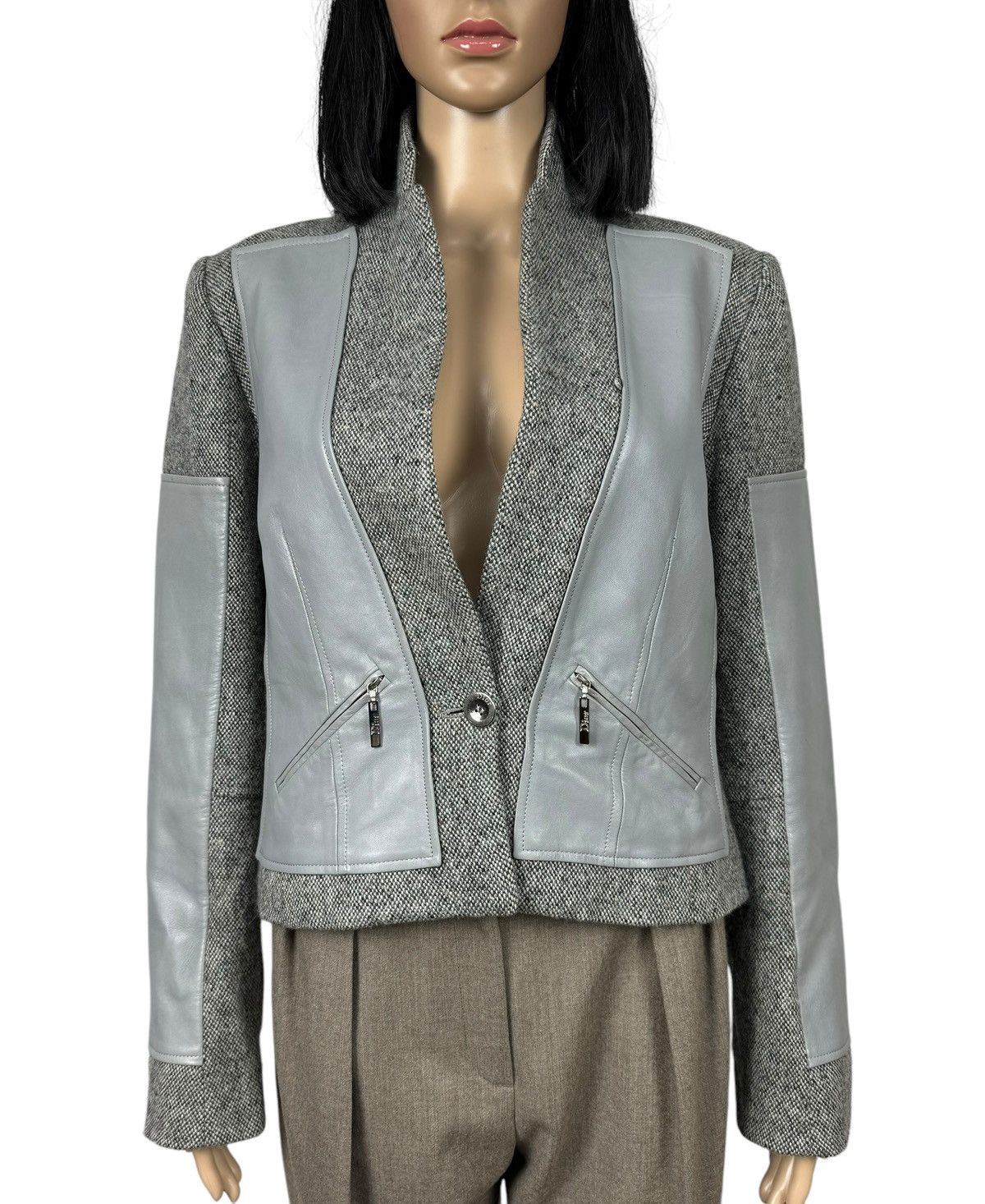 Dior × John Galliano Christian Dior John Galliano Genuine Leather And Wool Jacket Size M / US 6-8 / IT 42-44 - 3 Thumbnail