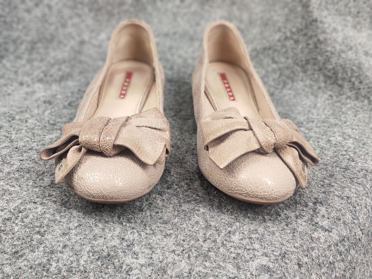 Prada Prada Vintage Logo Slip On bow Ballerina Ballet Flats Shoes Size US 9 / IT 39 - 6 Thumbnail