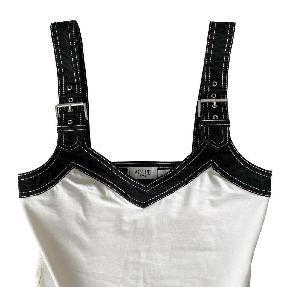 Moschino Iconic Moschino Jeans tank top with buckles. Made in Italy Size S / US 4 / IT 40 - 2 Thumbnail