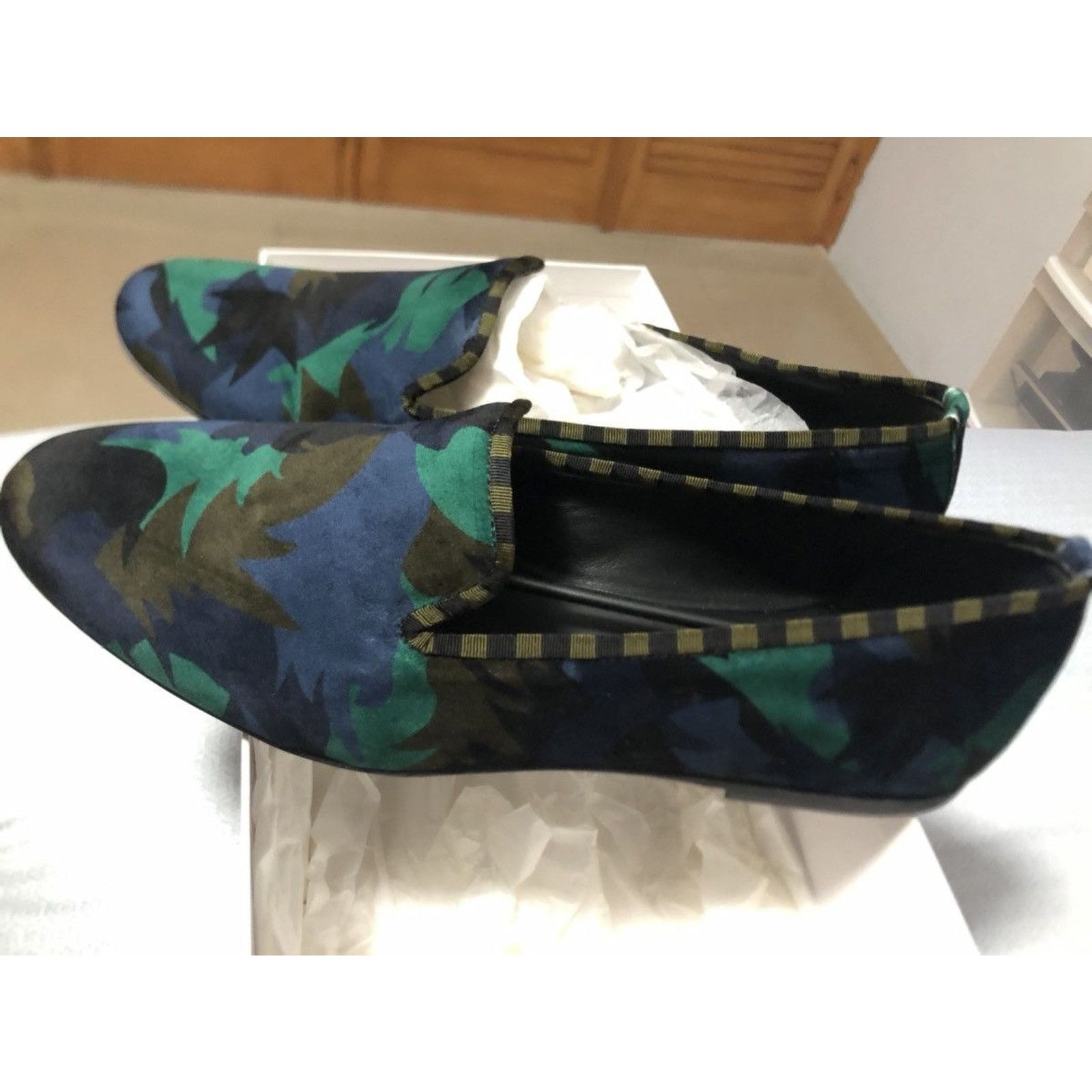 Tomas Maier Tomas Maier Camo Palm Smoking slipper sz. 10 Size US 10 / EU 43 - 2 Thumbnail