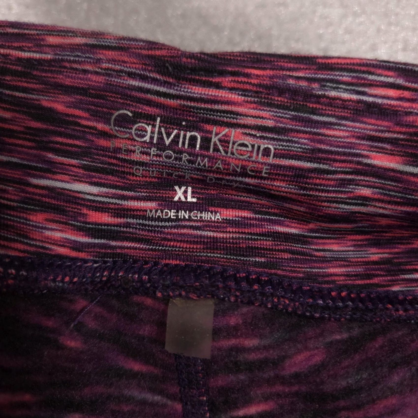 Calvin Klein Calvin Klein Performance Leggings Womens XL Purple Thermal Ankle Quick Dry Size 40" / US 18 - 6 Thumbnail