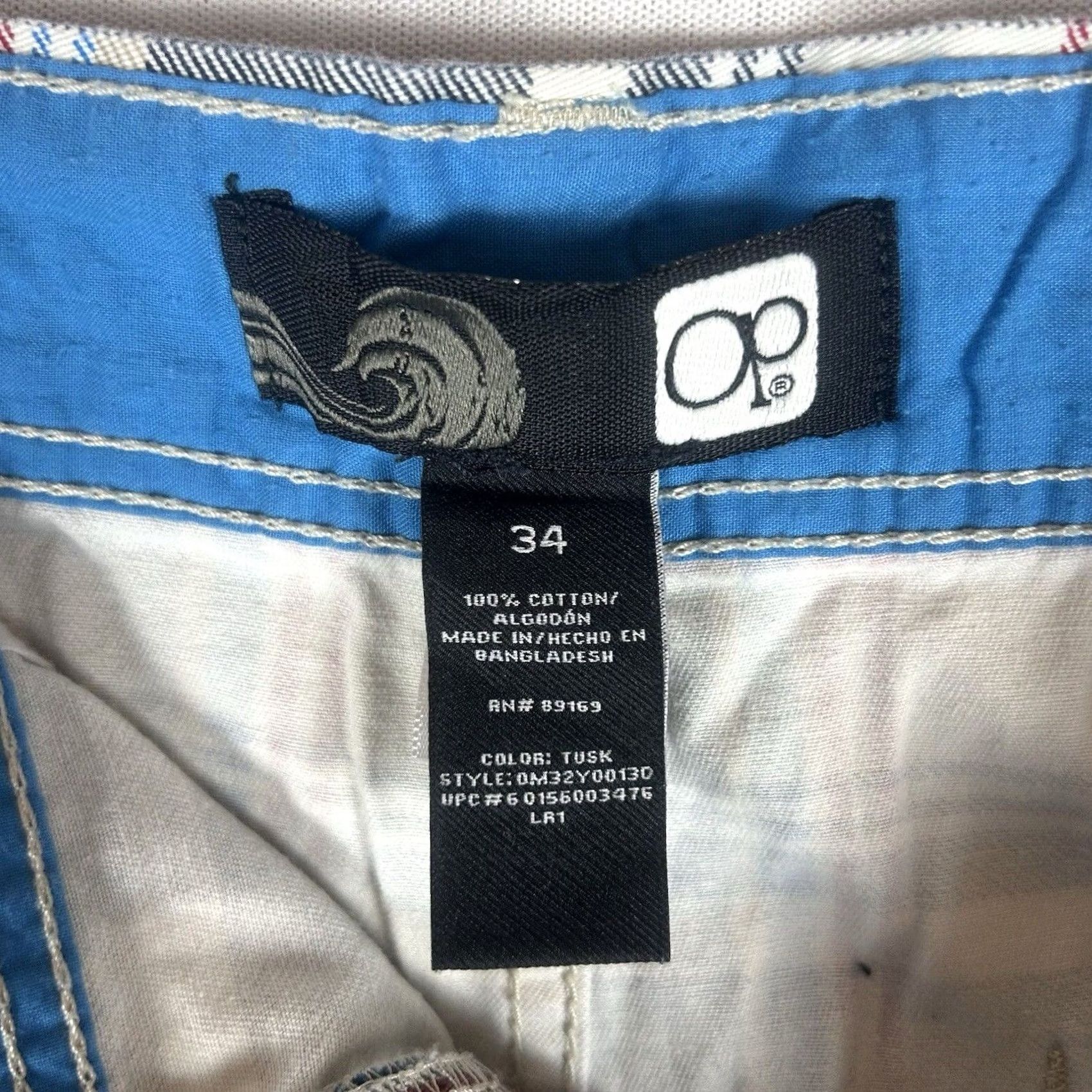 Vintage OP Mens Plaid Shorts Size 34 Casual Gray 100% Cotton Bermuda Golf Summer Shirt? Size US 34 / EU 50 - 3 Thumbnail