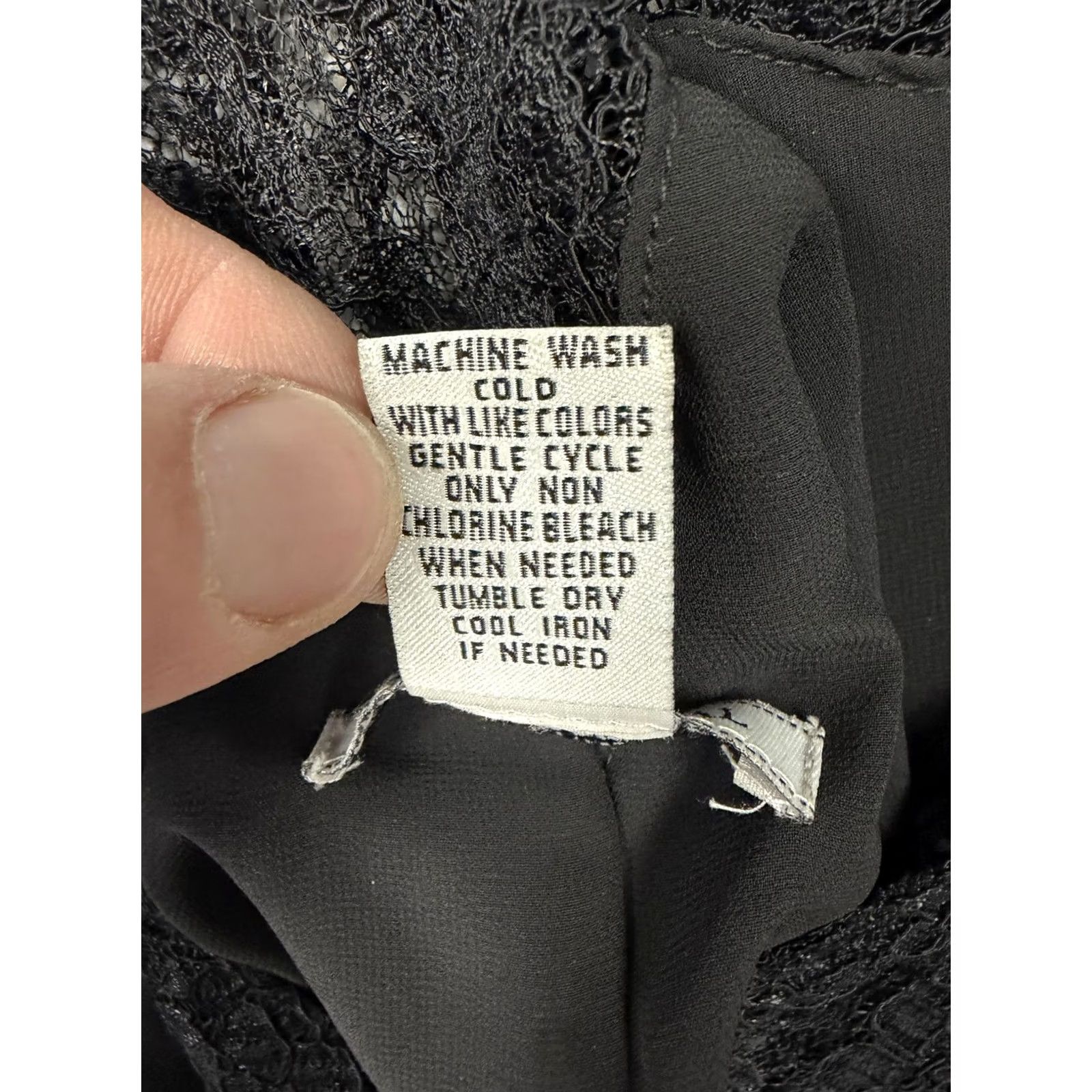 Vintage Body Central S Black Lace Cami Gothic Y2K Feminine Romantic Coquette Dark Fairy Size ONE SIZE - 5 Thumbnail
