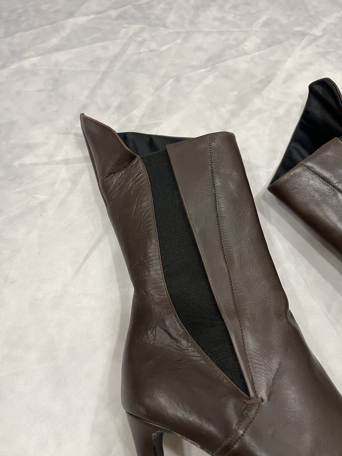 Jil Sander Jil Sander Brown Leather Platform High Heel Boots Size US 10 / IT 40 - 2 Thumbnail
