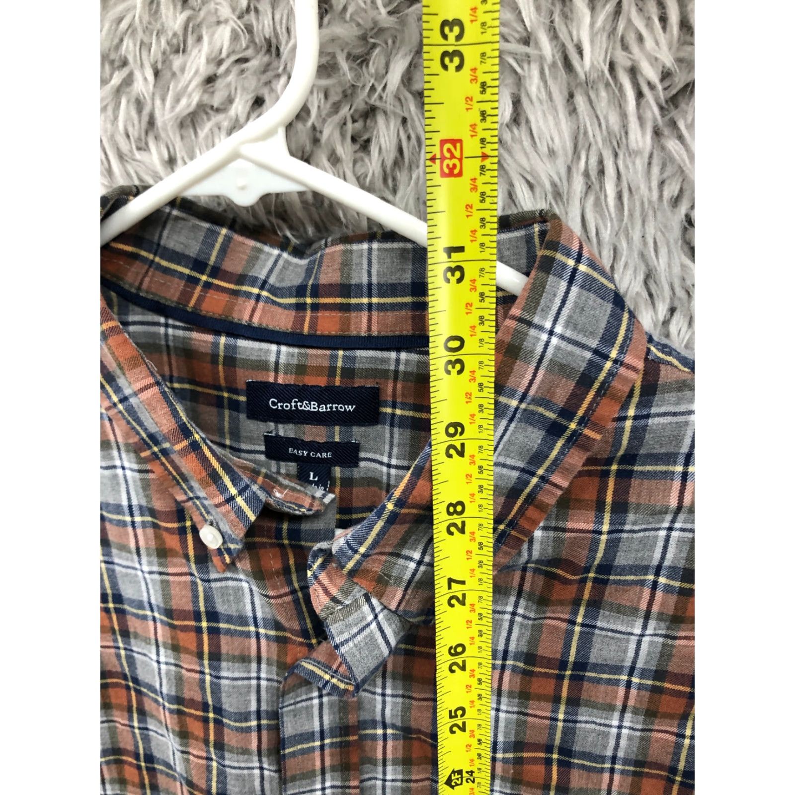 Croft & Barrow Croft & Barrow Flannel Shirt L Mens Long Sleeve Button-Down Collar Shirt Size US L / EU 52-54 / 3 - 5 Thumbnail