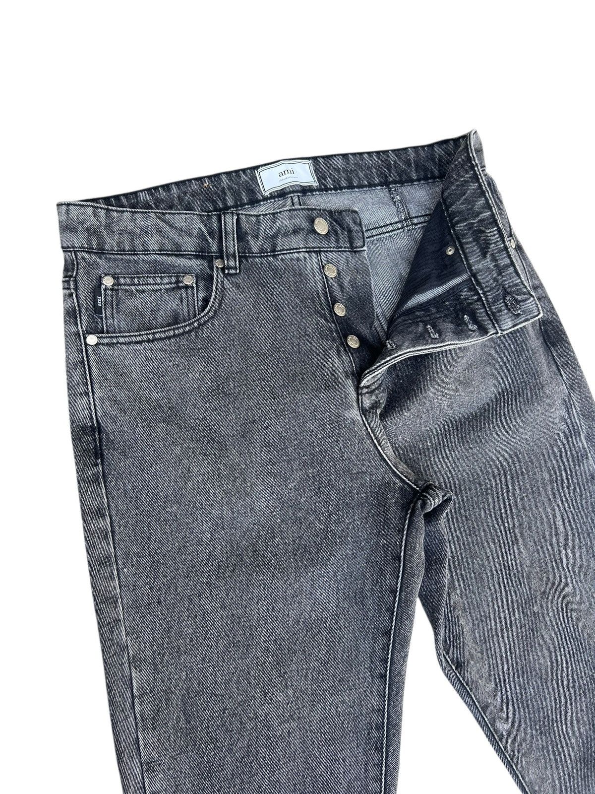 AMI AMI Made in Portugal Black Denim Cropped Jeans Size US 30 / EU 46 - 6 Thumbnail