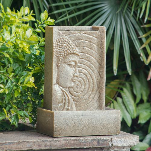 Designer × Homemade 9x6.5x14" Indoor Buddha Water Fountain, Polyresin Tabletop F Size US L / EU 52-54 / 3 - 5 Thumbnail