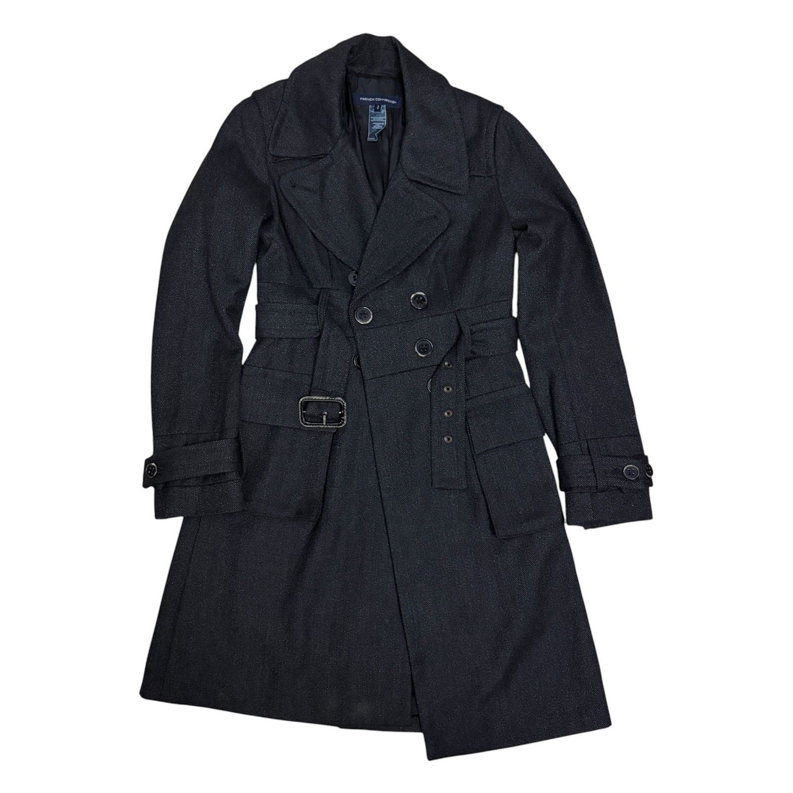 French Connection FRENCH CONNECTION FCUK Wool Trench Coat Jacket Small Size S / US 4 / IT 40 - 1 Thumbnail