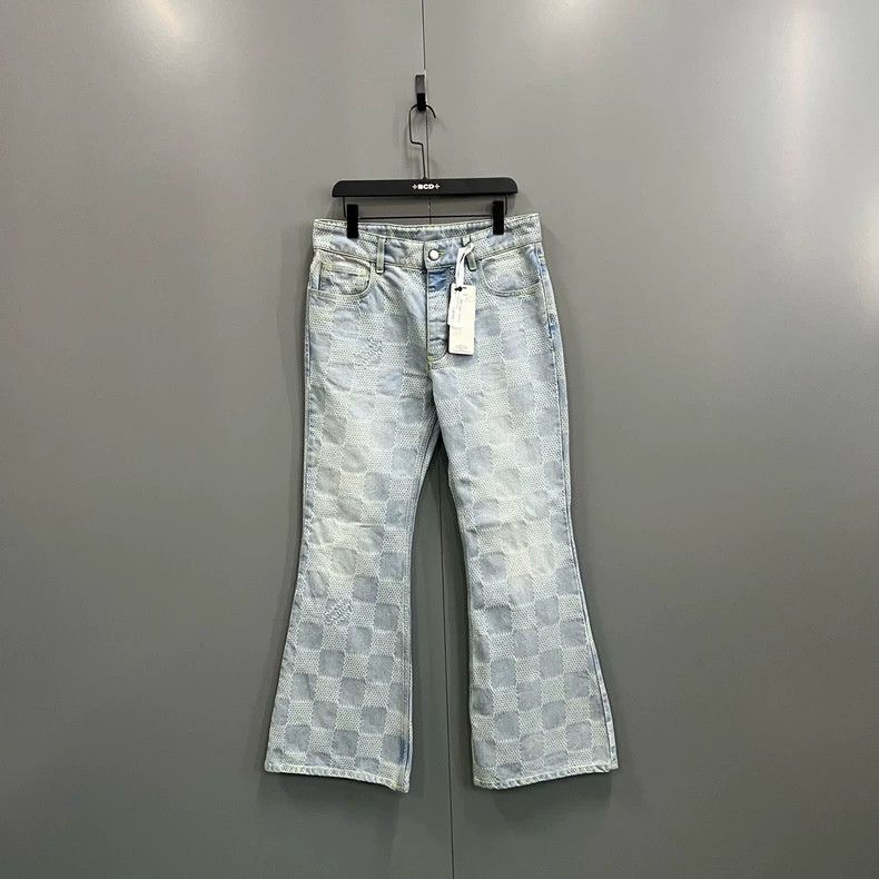 Louis Vuitton Louis Vuitton Plaid printed flared jeans 2502-Nextarrow Size US 31 - 1 Thumbnail