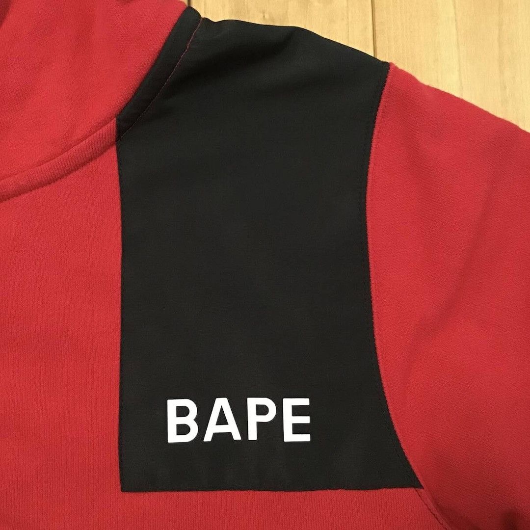 Bape BAPE logo half zip pullover hoodie a bathing ape Size US M / EU 48-50 / 2 - 5 Thumbnail