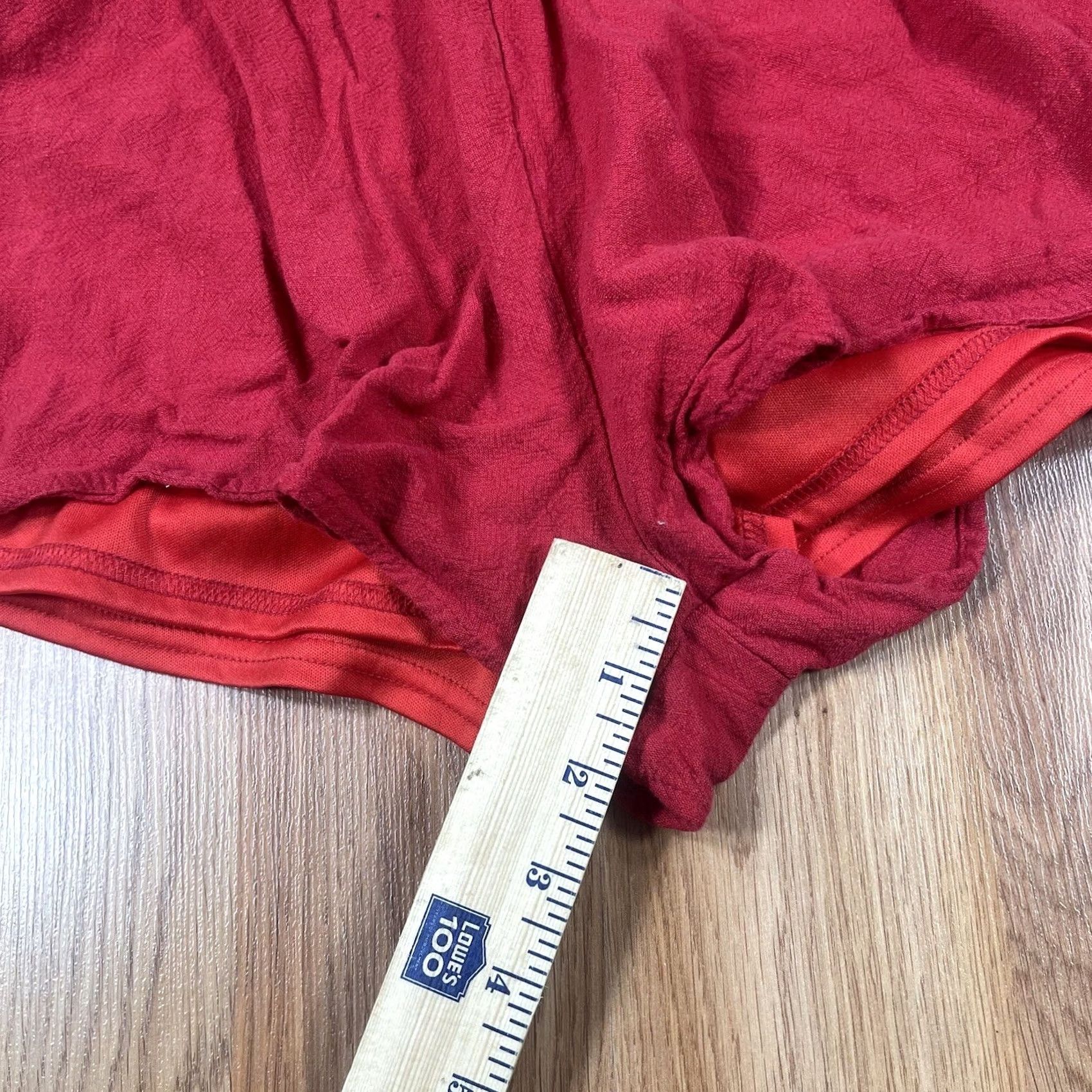 Vintage VINTAGE Altar’d State Shorts Womens S Small Red Linen Blend Flat Front Casual Summer Womens Size 28" / US 6 / IT 42 - 6 Thumbnail
