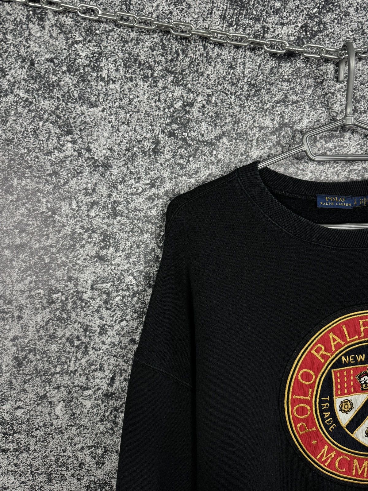 Polo Ralph Lauren Women’s Polo Ralph Lauren New York Sweatshirt Big Logo Sz L Size L / US 10 / IT 46 - 3 Thumbnail